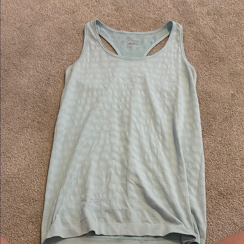 Old Navy Gray and White Cut Out Tank Top